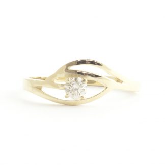 Round Cut Diamond Ring 0.15 ct in 9ct Gold