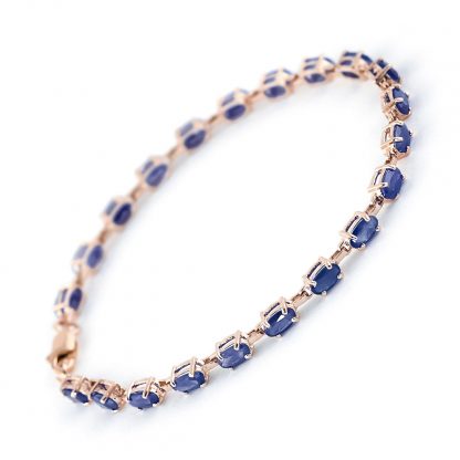 Sapphire Infinite Tennis Bracelet 8 ctw in 9ct Rose Gold