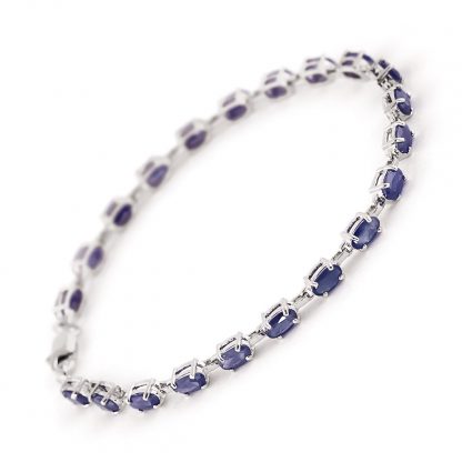 Sapphire Infinite Tennis Bracelet 8 ctw in 9ct White Gold