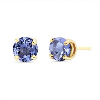 Tanzanite Stud Earrings 0.95 ctw in 9ct Gold