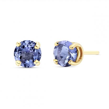 Tanzanite Stud Earrings 0.95 ctw in 9ct Gold