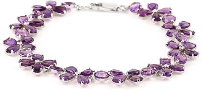 Amethyst Blossom Bracelet 20.7 ctw in 9ct White Gold