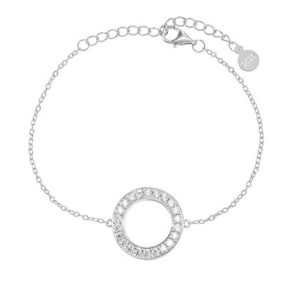 Eternal Circle Bracelet/18K White Gold & Premium Cubic Zirconia