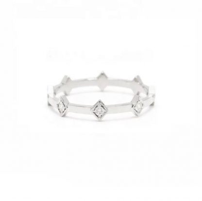 Eternity Ring/Crown 18K White Gold & Premium Cubic Zirconia