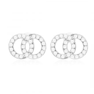 Forever Earrings/18K White Gold & Cubic Zirconia