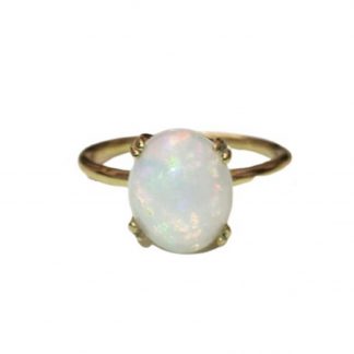 Opal Ring/18k Yellow Gold Vermeil