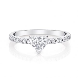 Promise Ring/18K White Gold & Cubic Zirconia