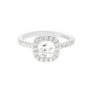 Amore Promise Ring/18K White Gold & Cubic Zirconia