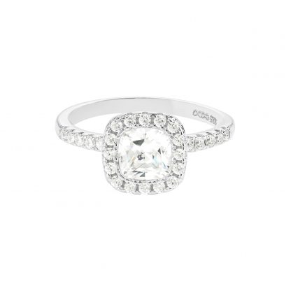 Amore Promise Ring/18K White Gold & Cubic Zirconia