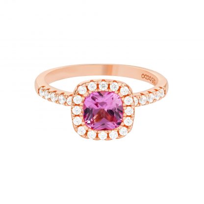 Amore Rosalina Promise Ring/18K Rose Gold & Cubic Zirconia