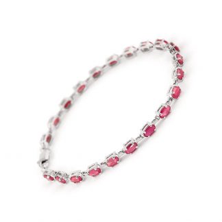 Ruby Infinite Tennis Bracelet 8ctw in 9ct White Gold