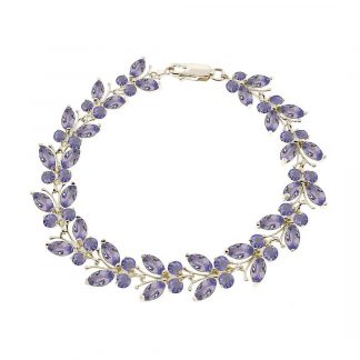 Tanzanite Butterfly Bracelet in 9ct White Gold