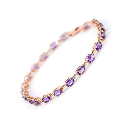 Amethyst Infinite Tennis Bracelet 5.5ctw in 9ct Rose Gold