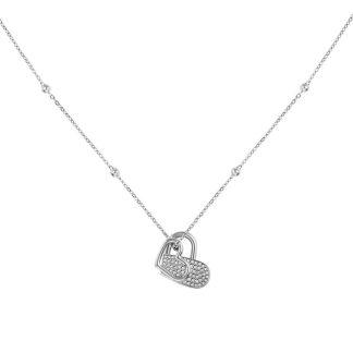 BOSS Women's Soulmate Carnation Heart Necklace in Stainless Steel