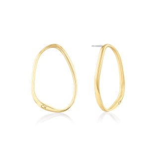 Calvin Klein Women's Elongated Drops Yellow Gold IP Earrings