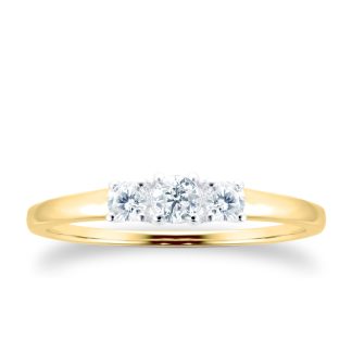 18ct Yellow Gold 0.27ct 3 Stone Engagement Ring