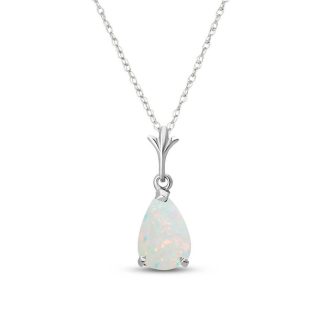 Opal Belle Pendant Necklace 0.77ct in 9ct White Gold