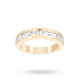 Brilliant Cut 1.00ct Channel Set Half Eternity Ring In 9ct Yellow Gold - Ring Size J
