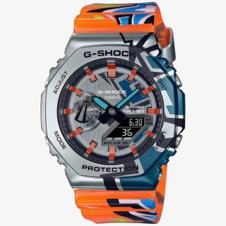 Casio Mens G-Shock Orange Graffiti Street Spirit Watch GM-2100SS-1AER