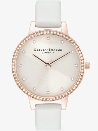 Olivia Burton Classic Sparkle Demi Rose Gold-Tone Blush Strap Watch OB16DE13