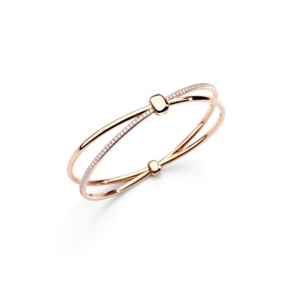 Together 18ct Rose Gold 0.90ct Diamond Bangle