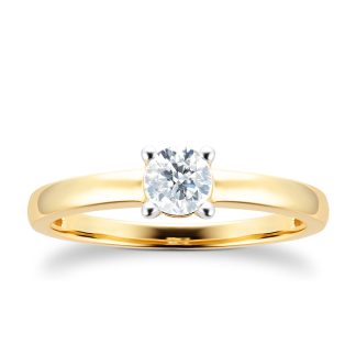 18ct Yellow Gold 0.40ct Solitaire Engagement Ring