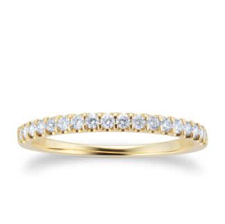 9ct Yellow Gold 0.25cttw Stacker Eternity Ring