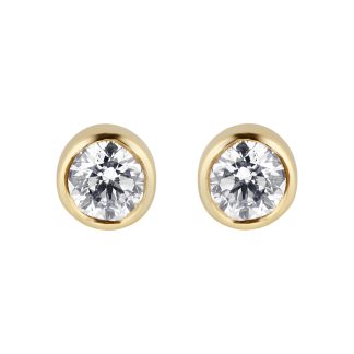 Gossamer 18ct Yellow Gold 0.15cttw Diamond Stud Earrings