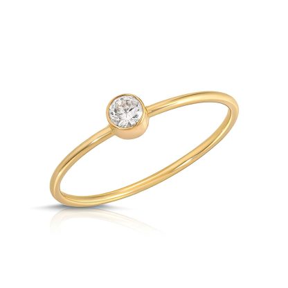 Round Brilliant Cut Diamond Ring 0.1ct in 9ct Gold