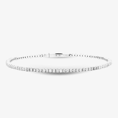 9ct White Gold 2.00ct Diamond Bangle THBG25046-200