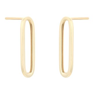 9ct Yellow Gold Paperlink Stud Earrings