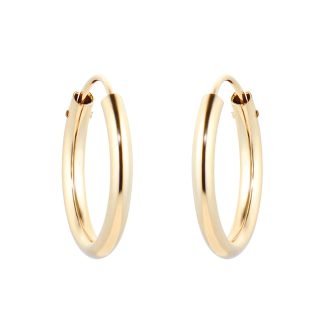 9ct Yellow Gold 13mm Hoop Earrings