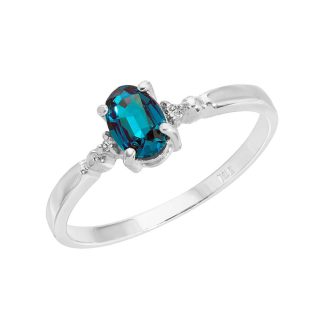 Lab Grown Alexandrite & Diamond Allure Ring in 9ct White Gold