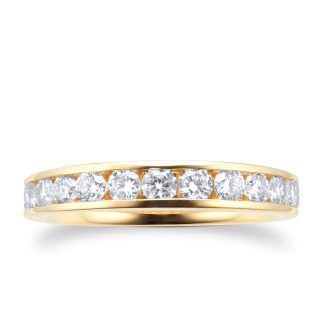 18ct Yellow Gold Diamond Channel Set Eternity Ring