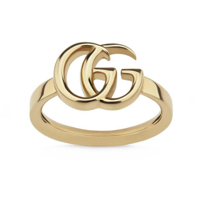 18ct Yellow Gold Running G Ring - Size K