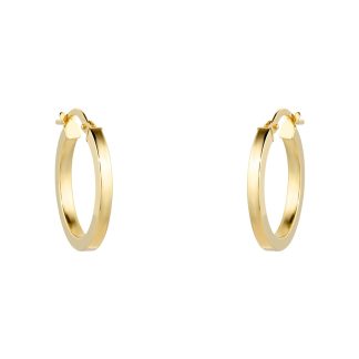 9ct Yellow Gold 18mm Medium Hoop Earrings