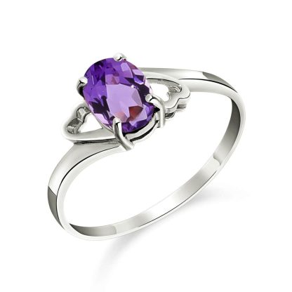 Amethyst Ariel Desire Ring in 9ct White Gold