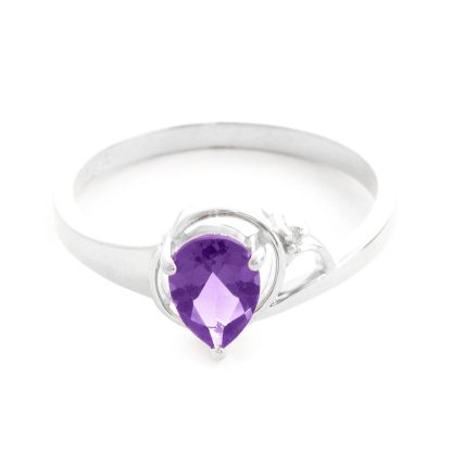 Amethyst & Diamond Kate Glow Ring in 9ct White Gold