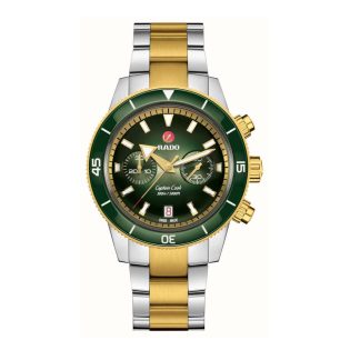 Captain Cook 43mm Mens Watch Green Interchangeable Straps