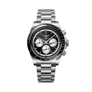 Conquest Chronograph 42mm Mens Watch Black