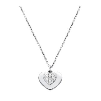 Love Sterling Silver Heart Duo Pendant