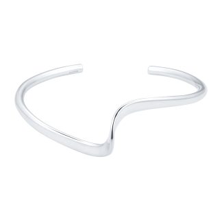 Silver Torque Wave Bangle