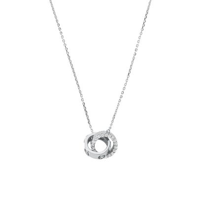 Sterling Silver Cubic Zirconia Ring Necklace