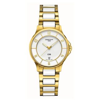 Urban DS-6 Yellow Gold 35mm Ladies Watch - White