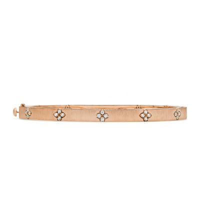 18ct Rose Gold Love In Verona 0.19ct Diamond Bangle