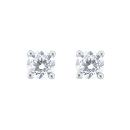 18ct White Gold 0.60ct Diamond Solitaire Stud Earrings