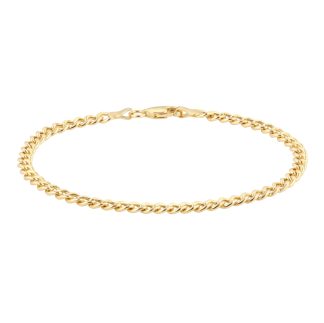 9ct Yellow Gold 7.5 Inch Hollow Curb Bracelet