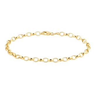 9ct Yellow Gold Hollow Belcher Bracelet