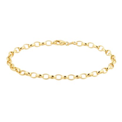 9ct Yellow Gold Hollow Belcher Bracelet