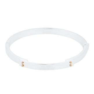 Lauren By Ralph Lauren Sterling Silver Logo Bangle